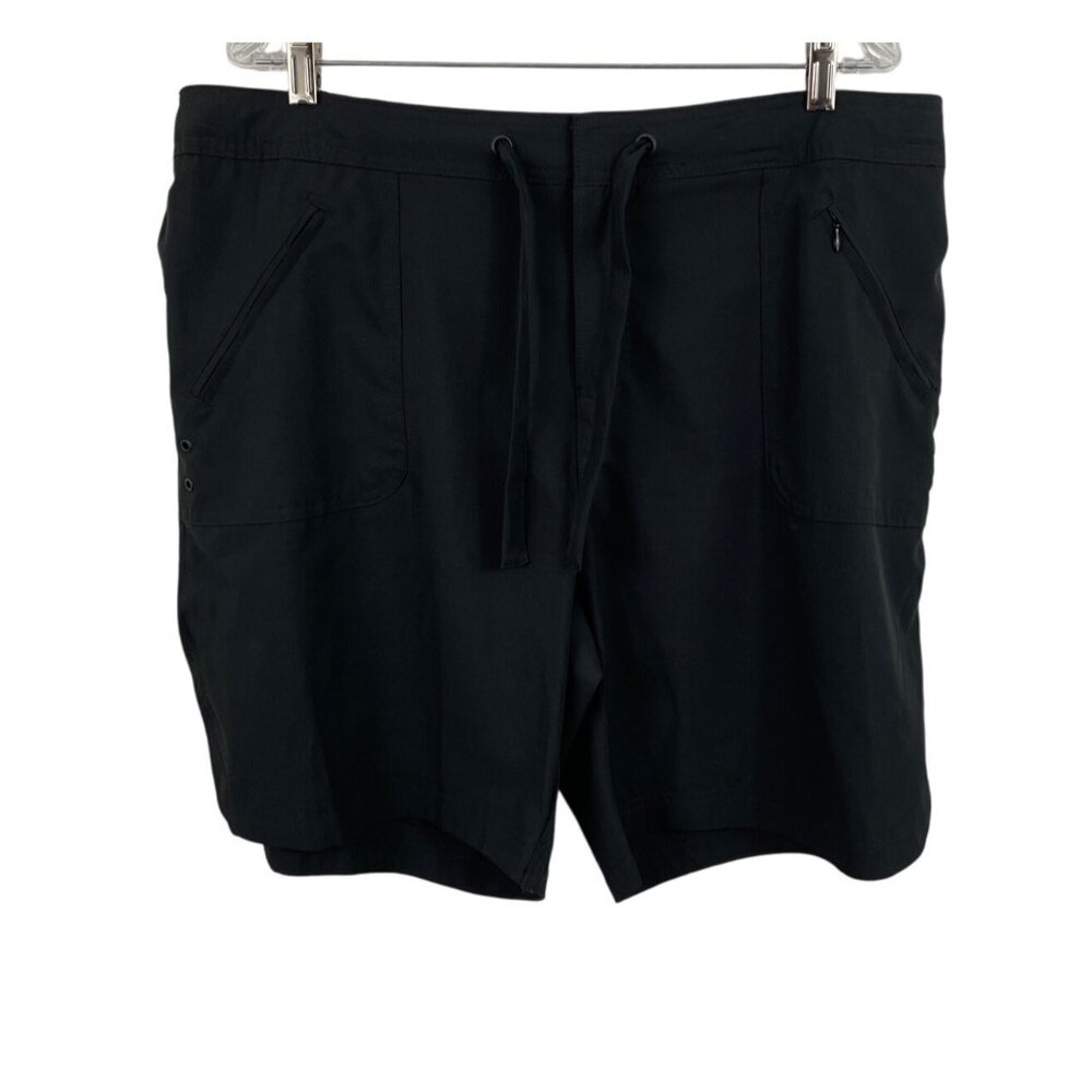 Sol Borne Womens Size XL Black Swim Shorts Pockets Drawstring Waist
